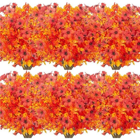 12 Bundles Artificial Plastic Hanging Plants (Gold Yellow) - Picture 2 of 7